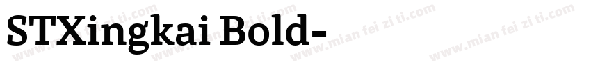 STXingkai Bold字体转换